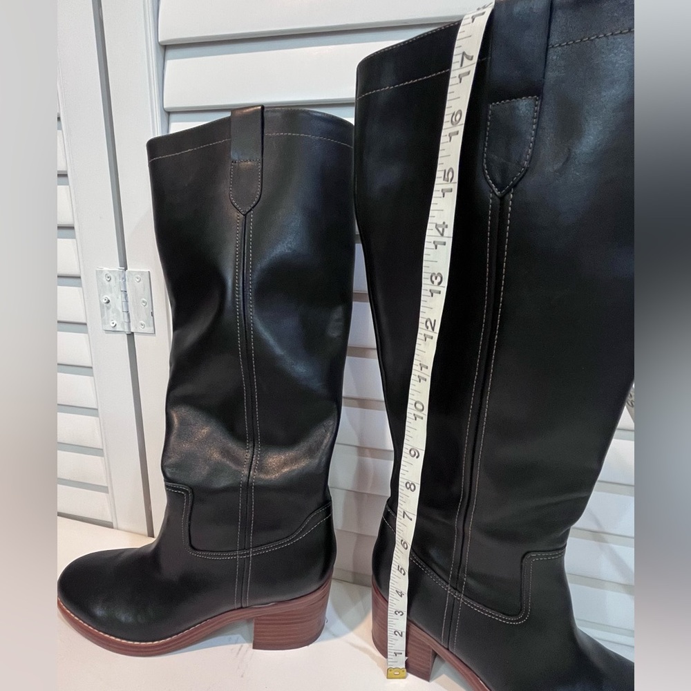 Nine West Hecee Leather Block Heel Boots size 8.5 - Picture 6 of 8